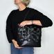 Сумка шоппер женская плетеная черная из искусственной кожи МІС 36060