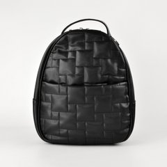Рюкзак жіночий стьобаний чорний зі штучної шкіри К773 - 1
