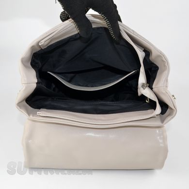 Рюкзак жіночий стьобаний в кольорі бізон зі штучної шкіри К743 - 3