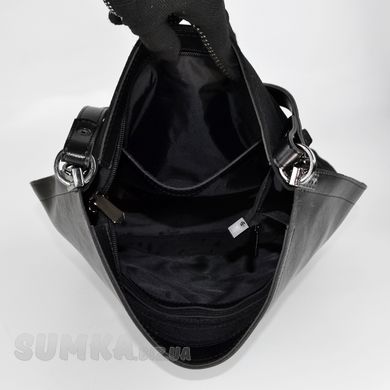 Сумка-хобо женская черная с замшевой вставкой из искусственной кожи МІС 0727 - 3
