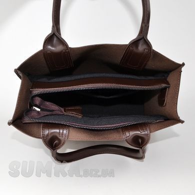 Сумка женская шоколадная из экокожи PoloClub SK10158 - 3