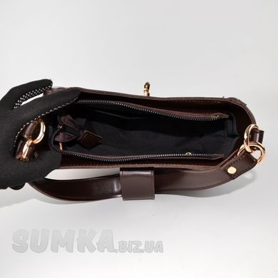 Сумка жіноча шоколадна з екошкіри PoloClub SK10243 - 3