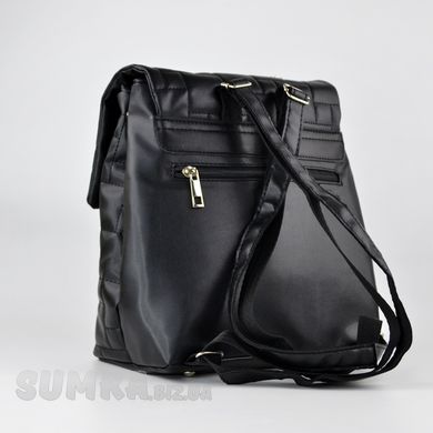 Рюкзак жіночий чорний зі штучної шкіри К767 - 2