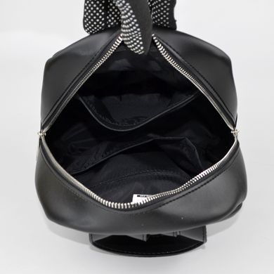 Рюкзак жіночий чорний зі штучної шкіри К777 - 3