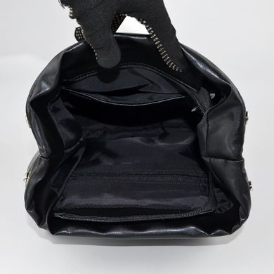 Рюкзак жіночий чорний зі штучної шкіри К767 - 3