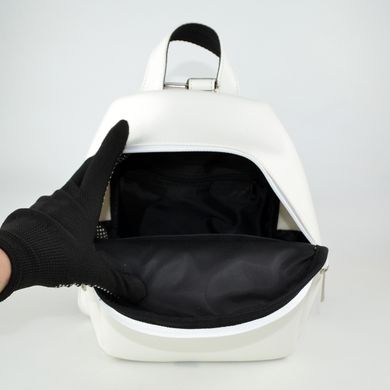 Рюкзак жіночий білий зі штучної шкіри К779 - 3