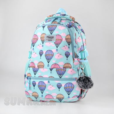 Школьный голубой рюкзак из текстиля Favor 6871/1 - 1