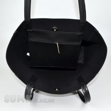 Сумка-шоппер женская черная из экокожи PoloClub SK10078А - 3
