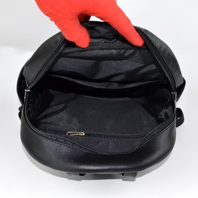 Рюкзак женский черный из искусственной кожи МІС 36228 - 3