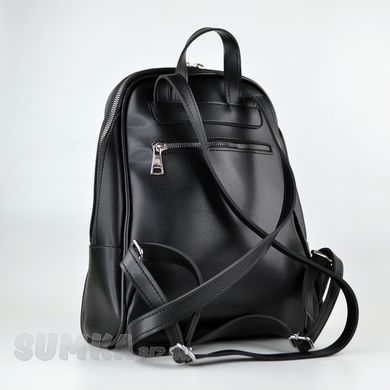 Сумка-рюкзак жіноча чорна з екошкіри PoloClub SK10119 - 2