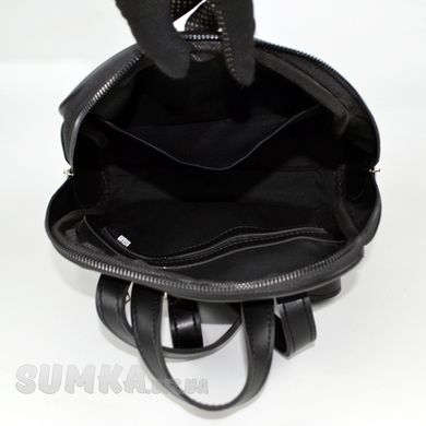 Сумка-рюкзак жіноча чорна з екошкіри PoloClub SK10119 - 3