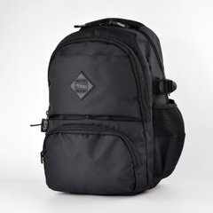 Шкільний рюкзак чорний з ортопедичною спинкою з текстилю Favor 998-1 - 1
