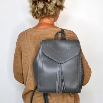 Рюкзак жіночий темно-сірий з екошкіри B.Elit 21-92 (SALE) - 4