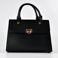 Сумка жіноча чорна зі штучної шкіри PoloClub SK10396 - 1