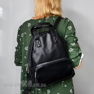 Рюкзак жіночий чорний зі штучної шкіри Voila 171 - 4