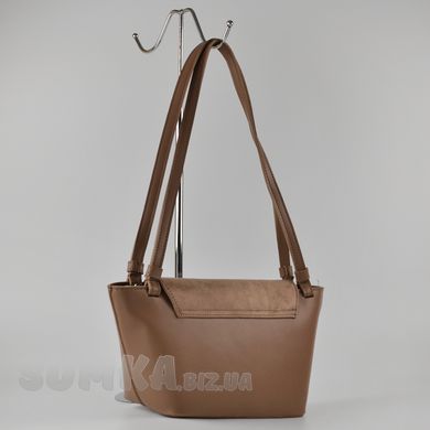 Сумка жіноча кольору мокко (+ екозамша) з екошкіри PoloClub SK10407А - 2