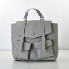 Рюкзак женский серый из экокожи 9903 (SALE) - 1