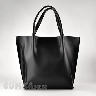 Сумка-шопер жіноча чорна зі штучної шкіри МІС 36135 - 1