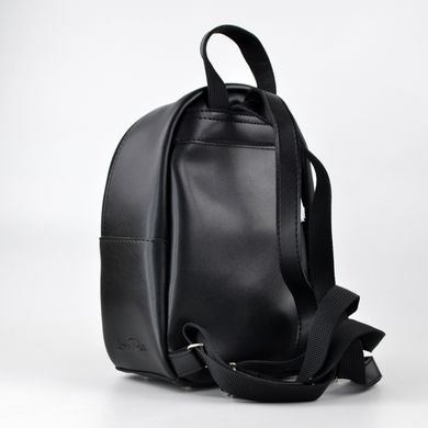 Рюкзак жіночий стьобаний чорний зі штучної шкіри К750 - 2