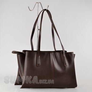 Сумка женская шоколадная из экокожи PoloClub SK10205 - 2