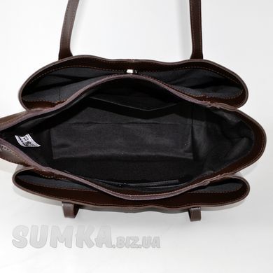 Сумка женская шоколадная из экокожи PoloClub SK10205 - 3