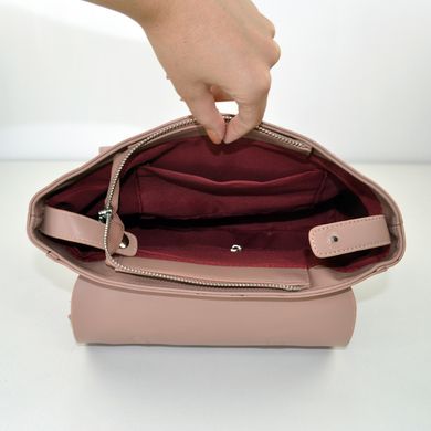 Рюкзак жіночий пудровий з екошкіри 9903 (SALE) - 3
