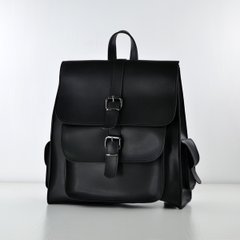 Рюкзак жіночий чорний з екошкіри PoloClub 011А - 1