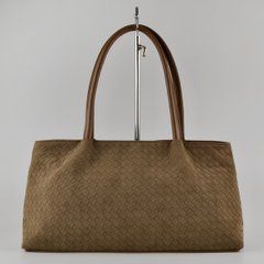 Сумка жіноча в кольорі бізон (плетіння) зі штучної замші PoloClub SK10404 - 1