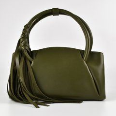 Сумка жіноча зелена з бахромою з екошкіри PoloClub SK50129 - 1