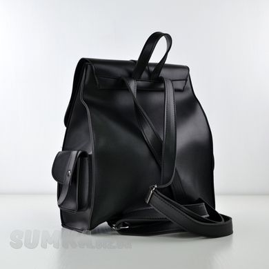 Рюкзак жіночий чорний з екошкіри PoloClub 011А - 2