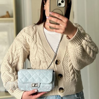 Сумка жіноча блакитна з екозамші PoloClub SK30244 - 2