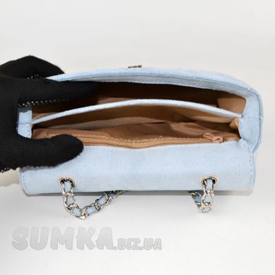 Сумка жіноча блакитна з екозамші PoloClub SK30244 - 3