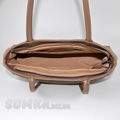 Сумка жіноча в кольорі бізон (плетіння) зі штучної замші PoloClub SK10404 - 3