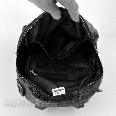 Сумка-рюкзак женская черная из натуральной кожи К802 - 3