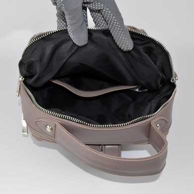 Рюкзак жіночий темно-димчатий зі штучної шкіри К660 - 3