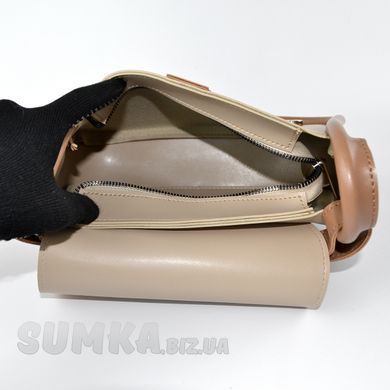 Сумка женская цвета бизон (+ какао) из экокожи PoloClub SK30127 - 3