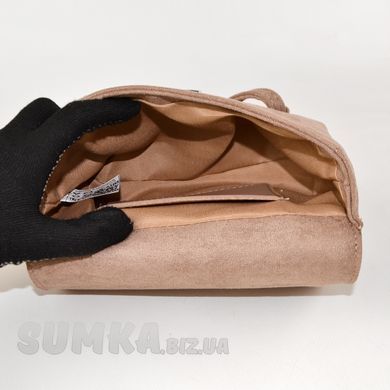 Сумка женская цвета мокко из экозамши PoloClub SK30303 - 3