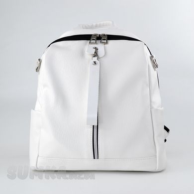 Рюкзак жіночий білий зі штучної шкіри МІС 36010 - 1