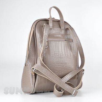 Сумка-рюкзак жіноча димчата (кроко) з екошкіри PoloClub SK10119 - 2