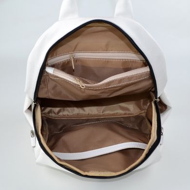 Рюкзак жіночий білий зі штучної шкіри МІС 36010 - 3